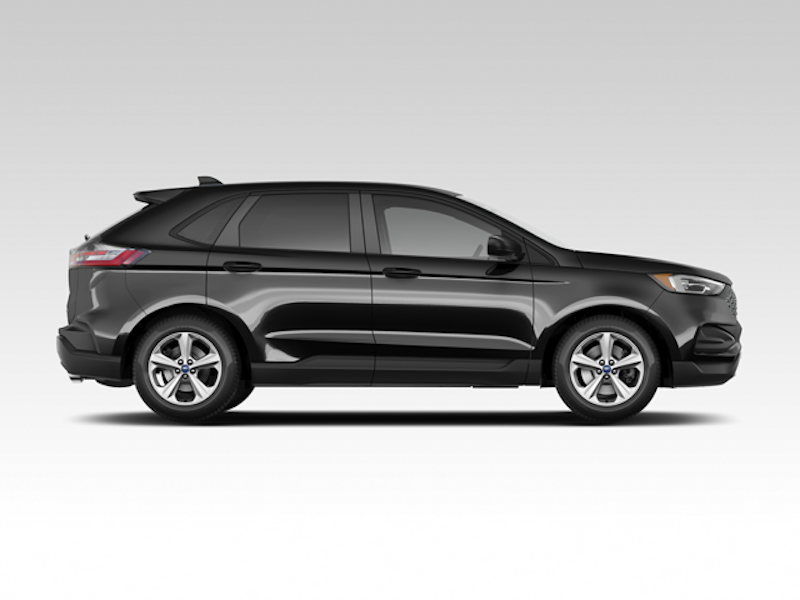 A promotional image of the 2024 Ford Edge in a gray void