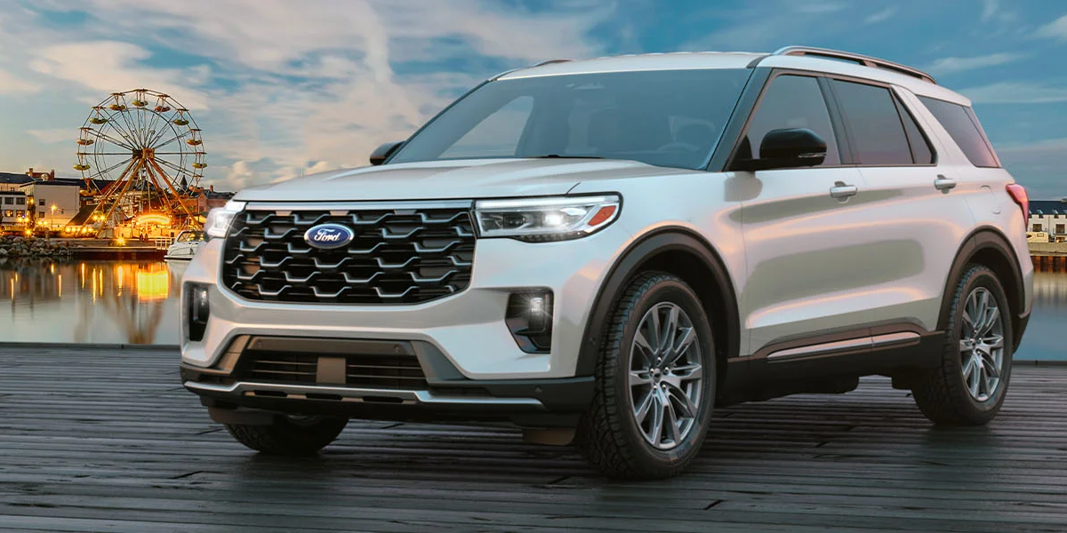 The 2025 Ford Explorer at a boardwalk