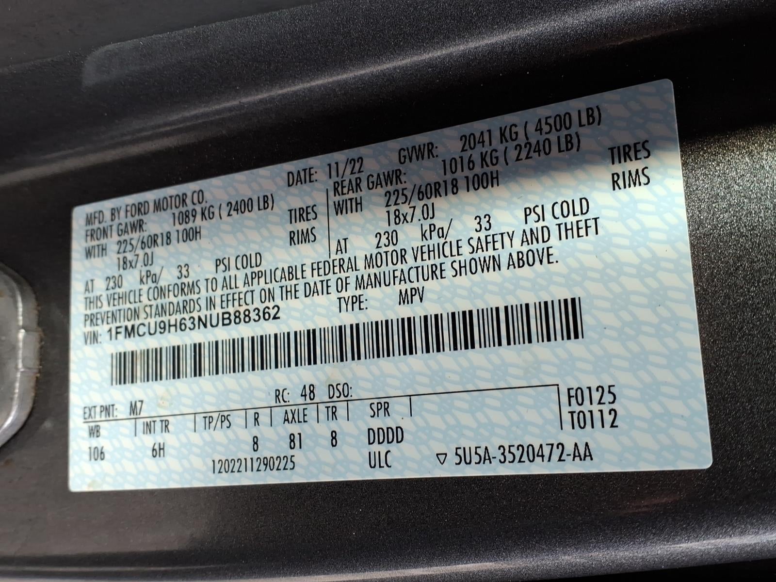 2022 Ford Escape SEL