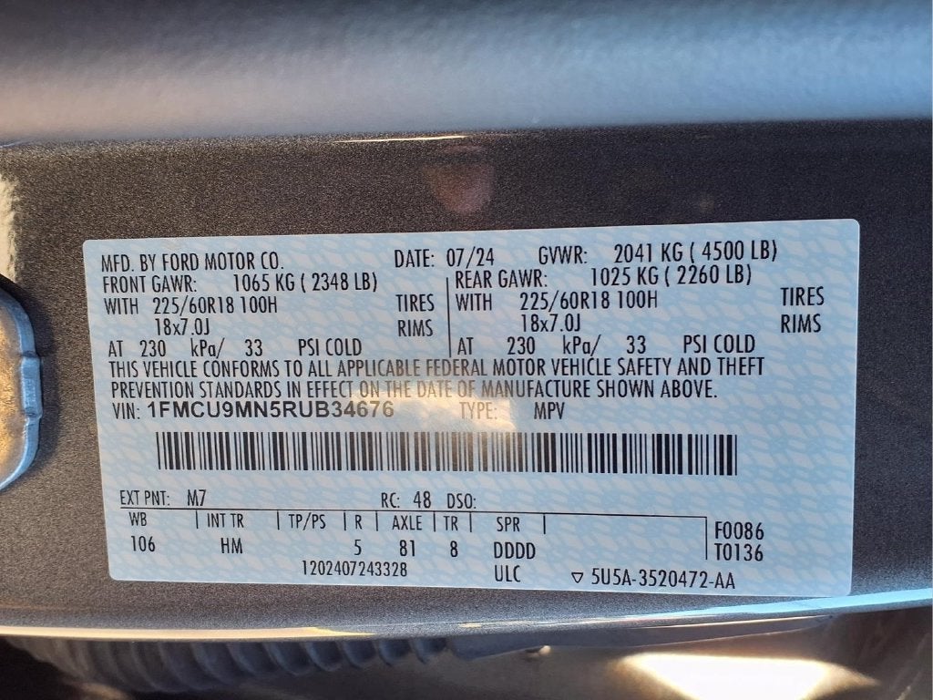 2024 Ford Escape ST-Line