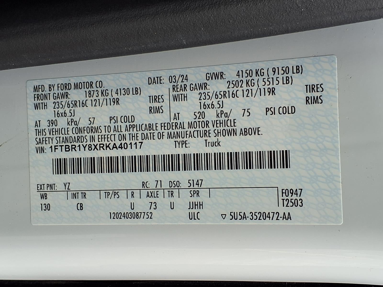 2024 Ford Transit 250