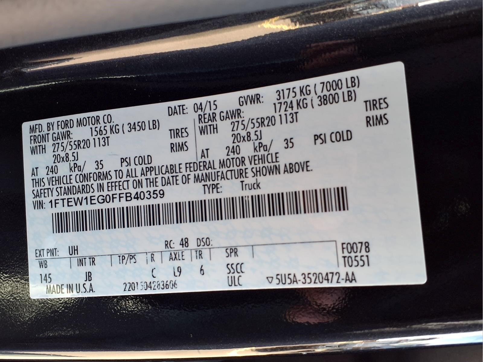 2015 Ford F-150 XLT