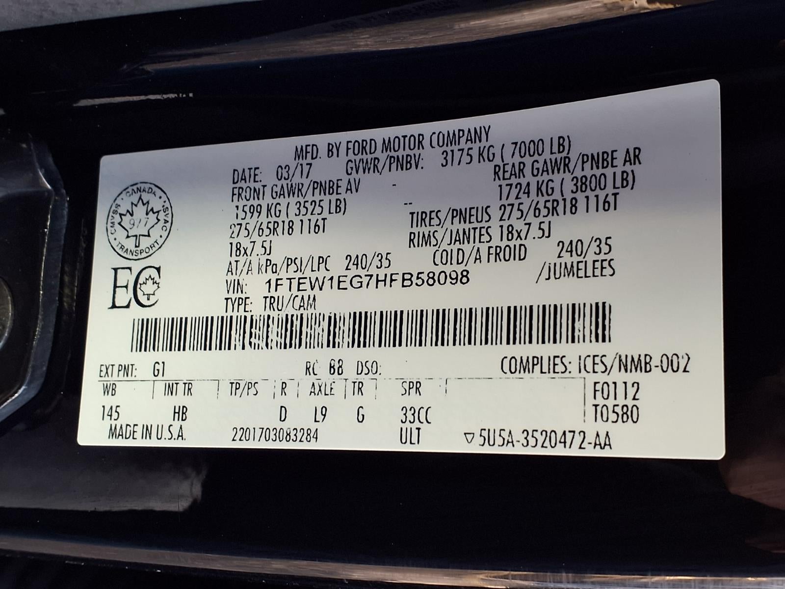 2017 Ford F-150 Lariat