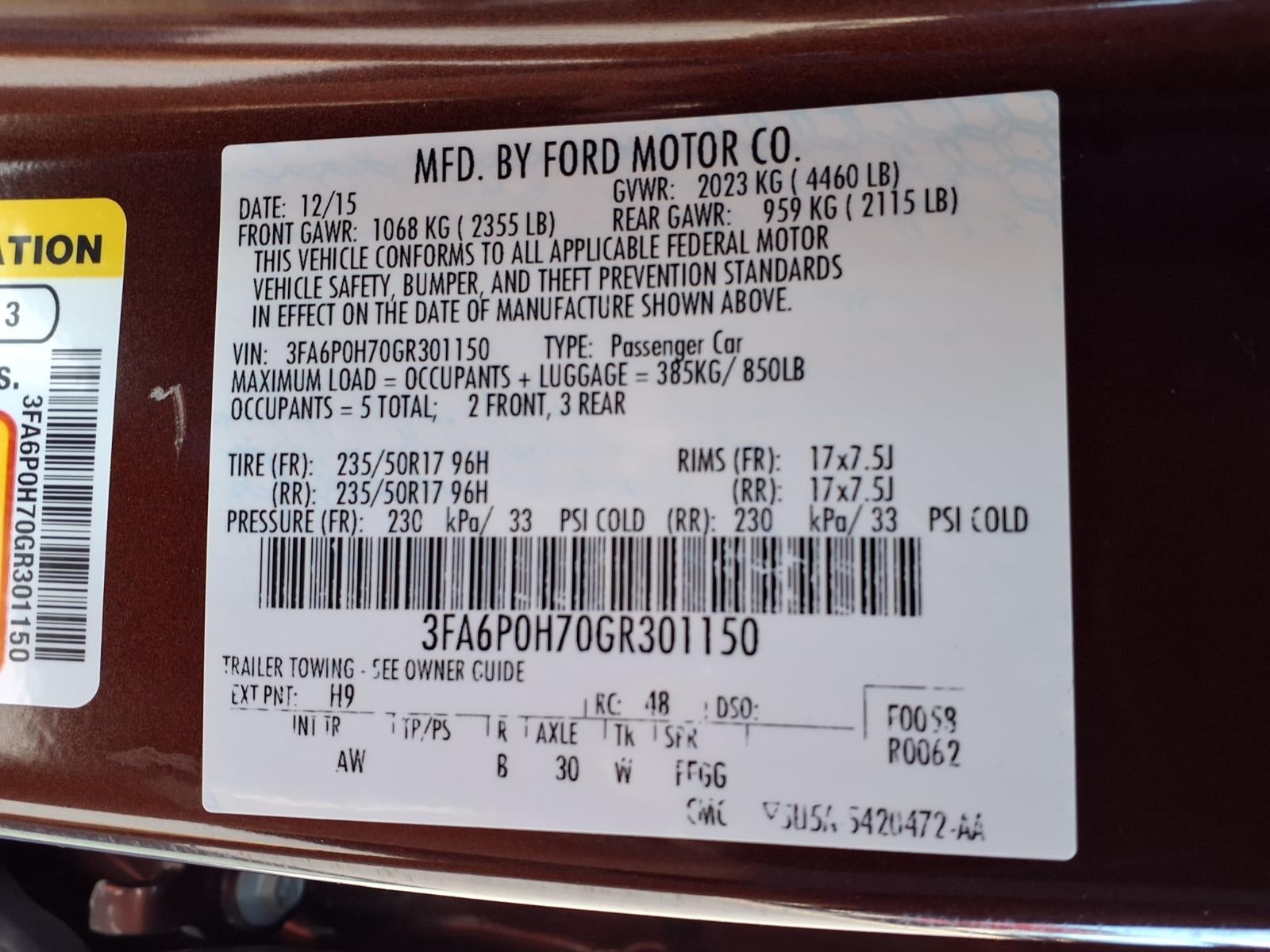 2016 Ford Fusion SE