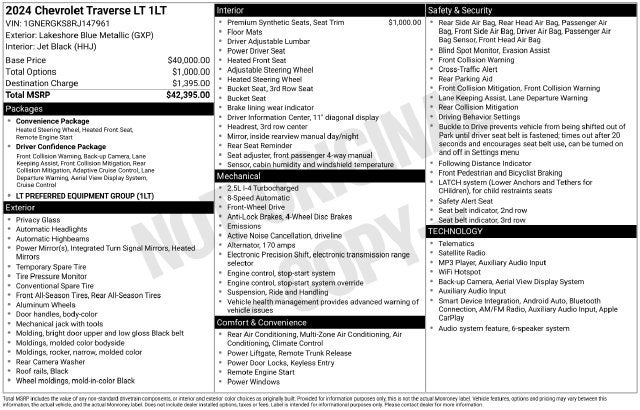 2024 Chevrolet Traverse LT 1LT