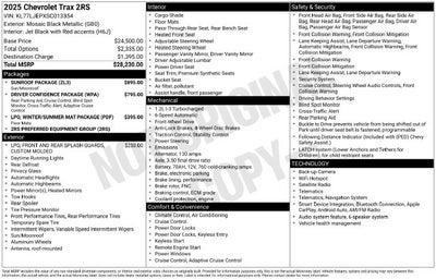 2025 Chevrolet Trax 2RS
