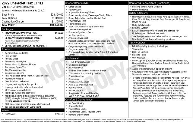 2022 Chevrolet Trax LT